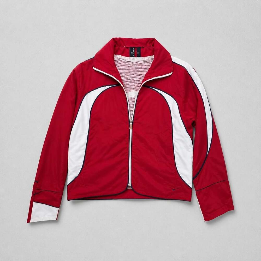 BOGO VINTAGE Nike Women's Full Zip Track Jacket Red White Size S